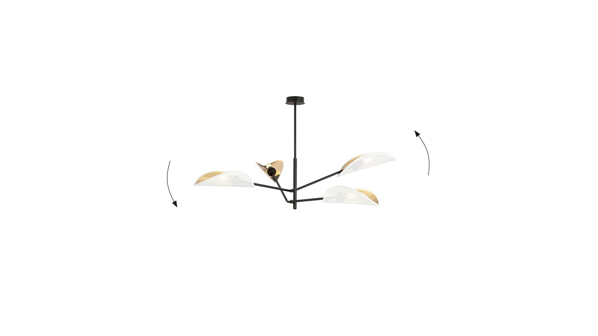 LAMPA SUFITOWA VENE 4-PUNKTOWA BIAŁA/ZŁOTA EMIBIG
