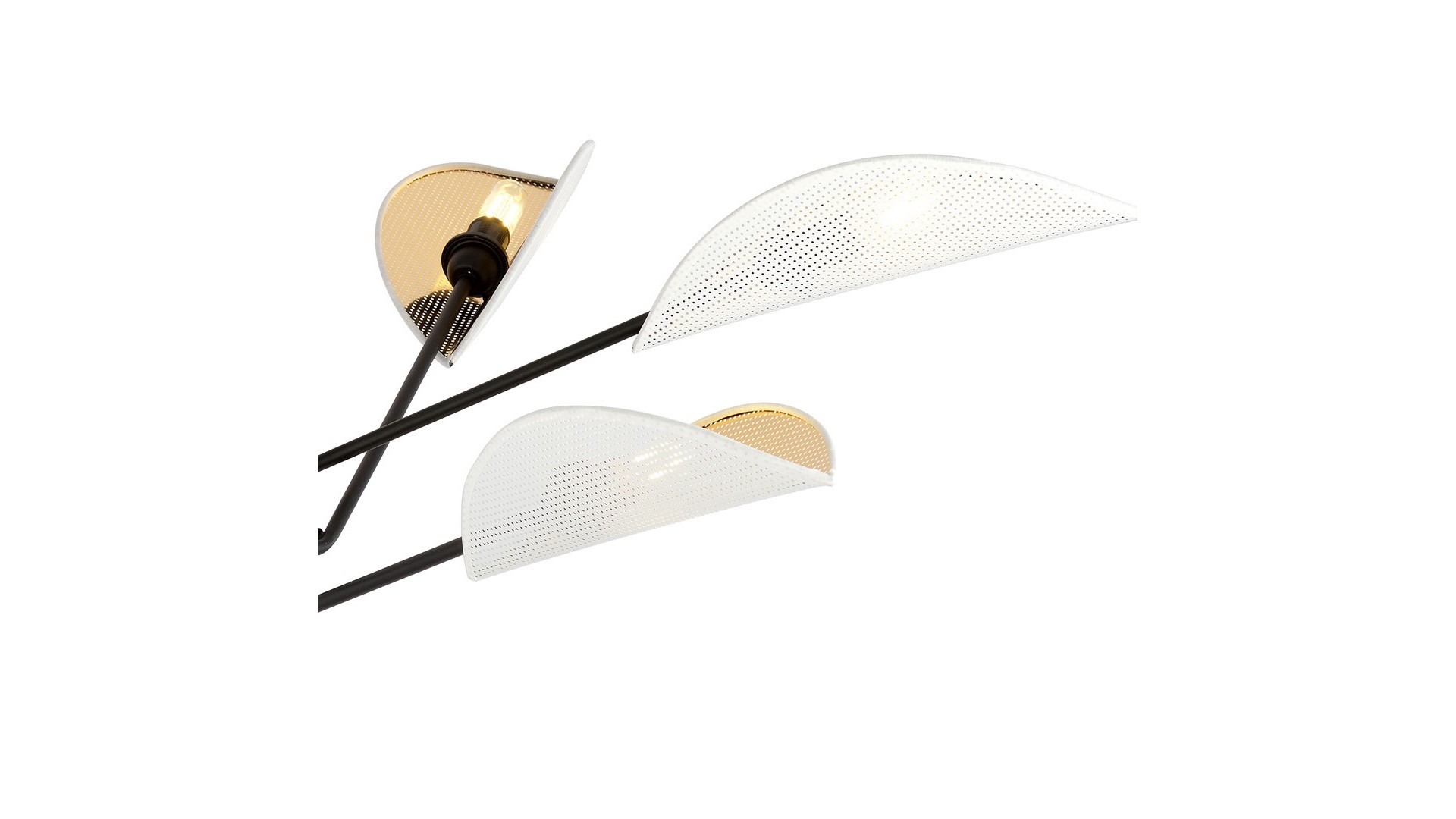 LAMPA SUFITOWA VENE 4-PUNKTOWA BIAŁA/ZŁOTA EMIBIG