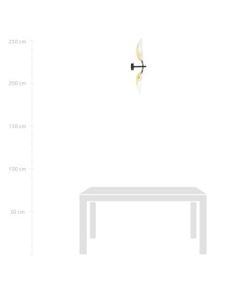 KINKIET LAMPA ŚCIENNA VENE K2 BIAŁA/ZŁOTA EMIBIG