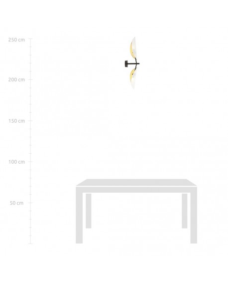 KINKIET LAMPA ŚCIENNA VENE K2 BIAŁA/ZŁOTA EMIBIG