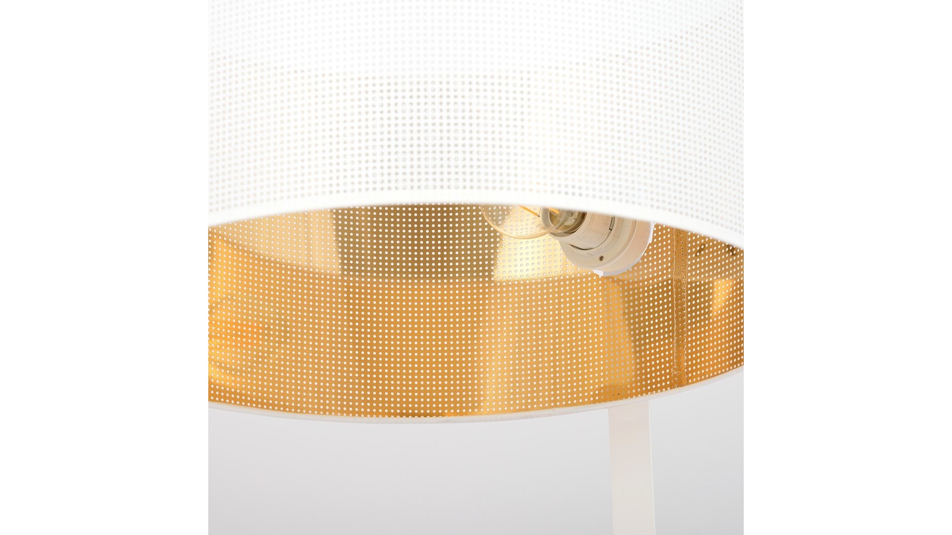 LAMPA PODŁOGOWA STOJĄCA ESTRELLA LP1 BIAŁA/ZŁOTA EMIBIG