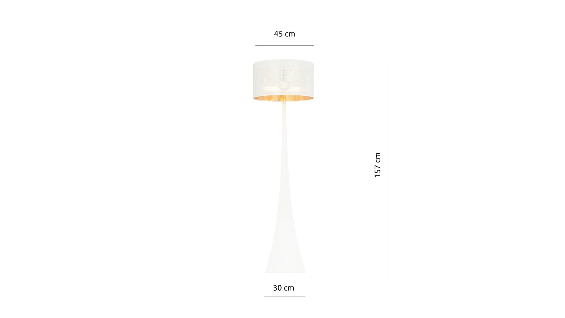 LAMPA PODŁOGOWA STOJĄCA ESTRELLA LP1 BIAŁA/ZŁOTA EMIBIG
