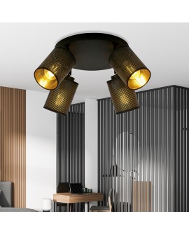 LAMPA SUFITOWA BRONX 4-PUNKTOWA PREMIUM CZARNA EMIBIG