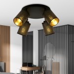 LAMPA SUFITOWA BRONX 4-PUNKTOWA PREMIUM CZARNA EMIBIG