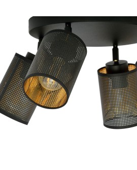 LAMPA SUFITOWA BRONX 4-PUNKTOWA PREMIUM CZARNA EMIBIG