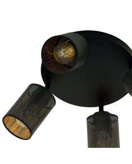 LAMPA SUFITOWA BRONX 4-PUNKTOWA PREMIUM CZARNA EMIBIG