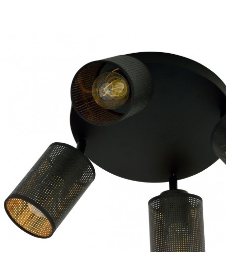 LAMPA SUFITOWA BRONX 4-PUNKTOWA PREMIUM CZARNA EMIBIG