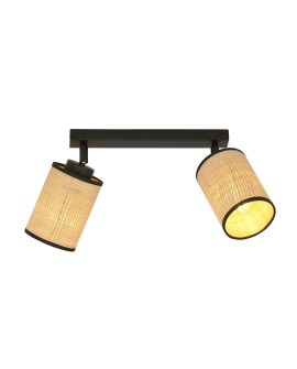 LAMPA SUFITOWA YOGA 2-PUNKTOWA CZARNA EMIBIG