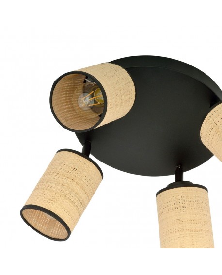 LAMPA SUFITOWA YOGA 4-PUNKTOWA PREMIUM CZARNA EMIBIG