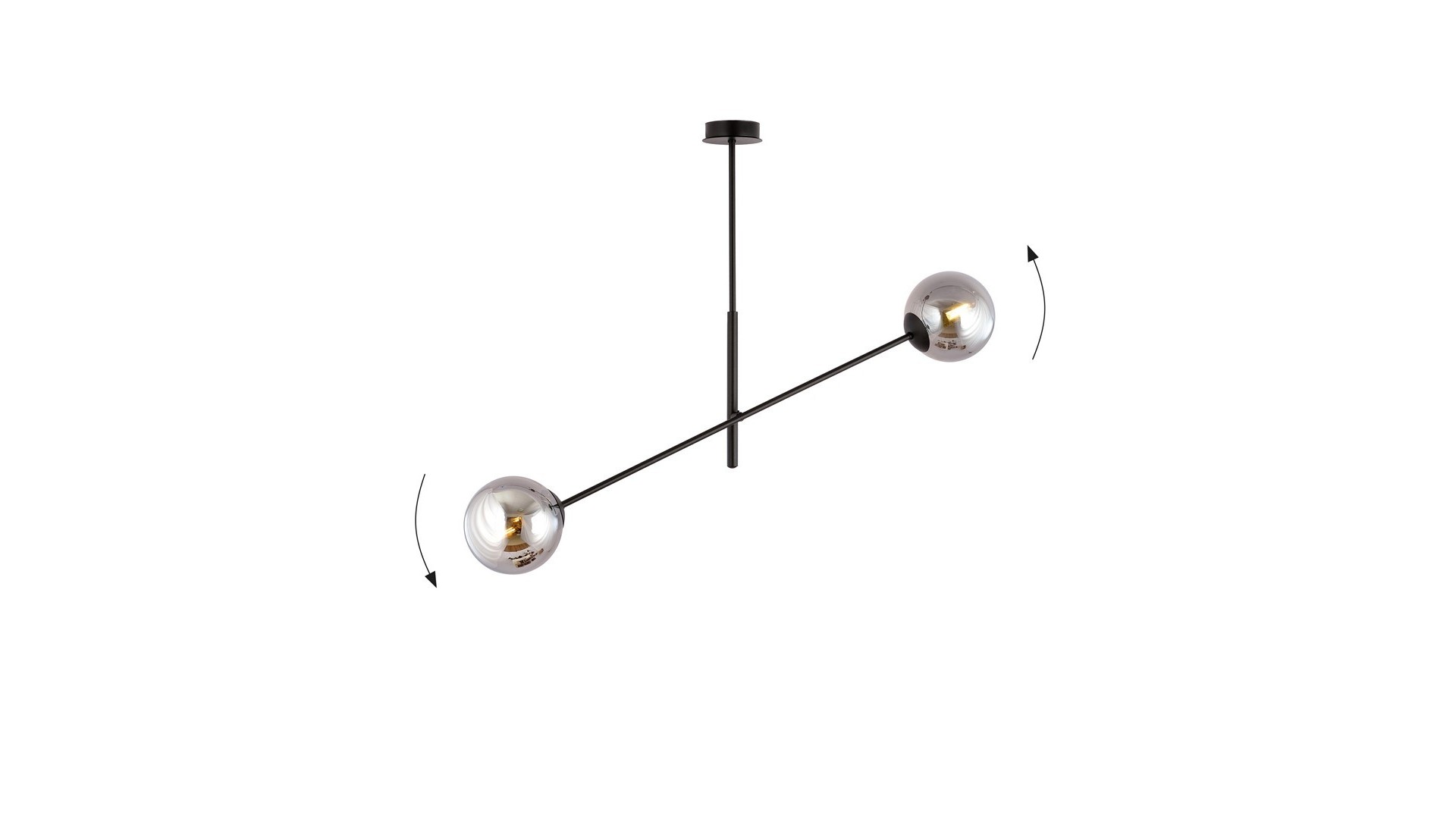 LAMPA SUFITOWA LINEAR 2-PUNKTOWA CZARNA/GRAFITOWA EMIBIG
