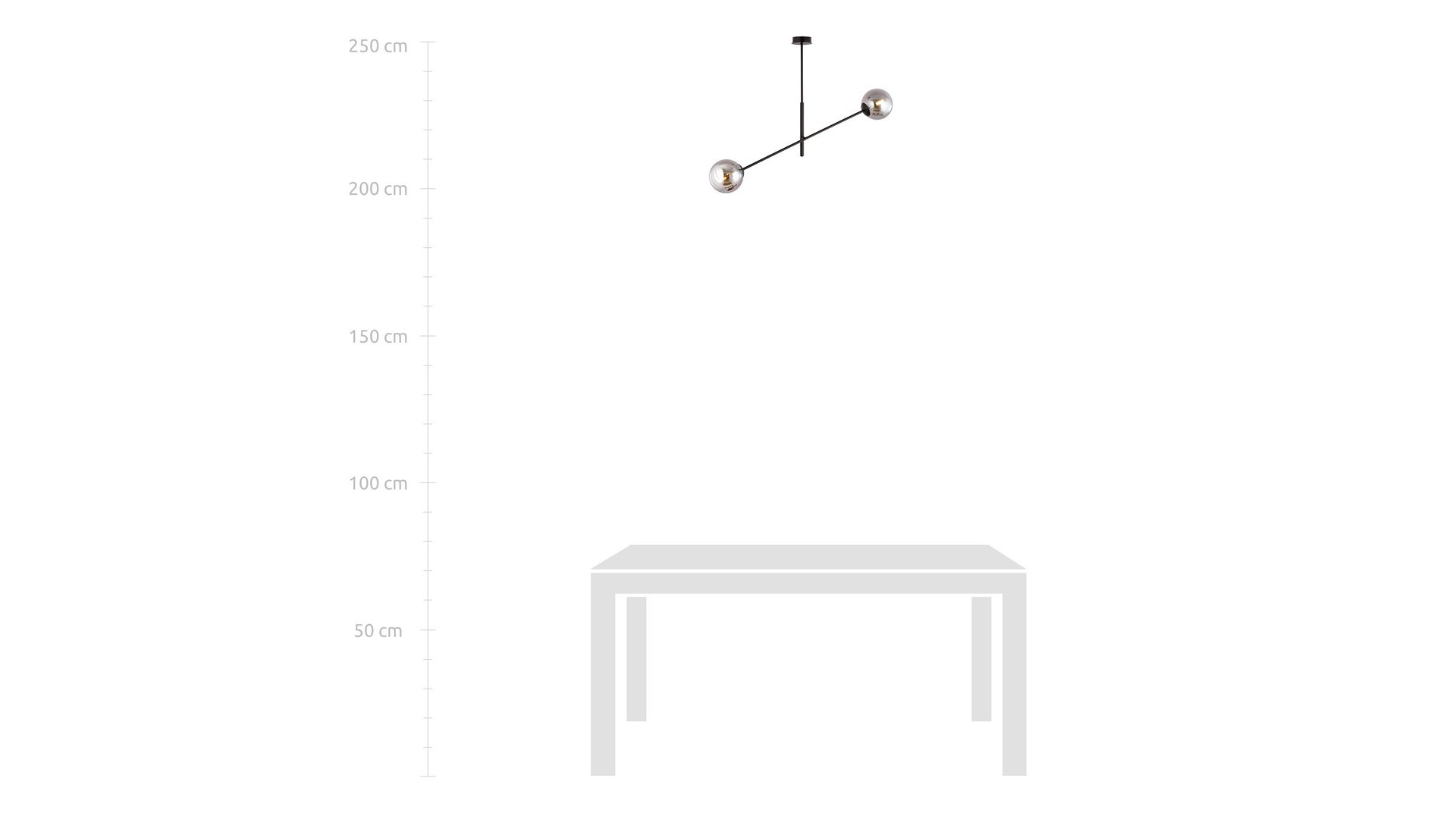 LAMPA SUFITOWA LINEAR 2-PUNKTOWA CZARNA/GRAFITOWA EMIBIG
