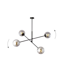 LAMPA SUFITOWA LINEAR 4-PUNKTOWA CZARNA/GRAFITOWA EMIBIG