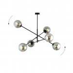 LAMPA SUFITOWA LINEAR 6-PUNKTOWA CZARNA/GRAFITOWA EMIBIG