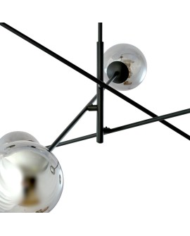 LAMPA SUFITOWA LINEAR 6-PUNKTOWA CZARNA/GRAFITOWA EMIBIG