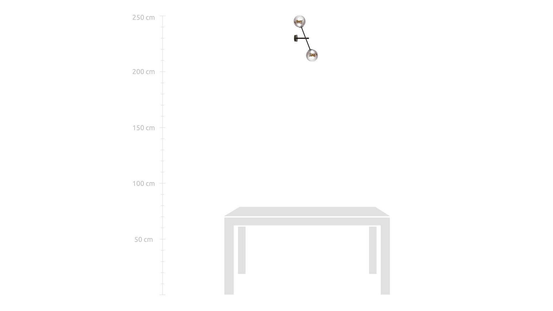 KINKIET LAMPA ŚCIENNA LINEAR K2 CZARNA/GRAFITOWA EMIBIG