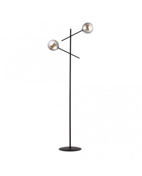 LAMPA PODŁOGOWA STOJĄCA LINEAR LP2 CZARNA/GRAFIT EMIBIG