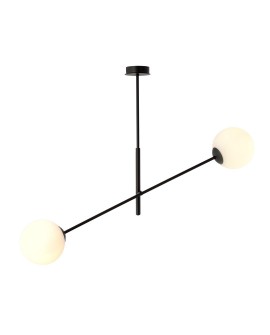 LAMPA SUFITOWA LINEAR 2-PUNKTOWA CZARNA/BIAŁE KULE EMIBIG