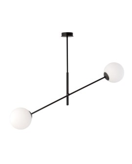 LAMPA SUFITOWA LINEAR 2-PUNKTOWA CZARNA/BIAŁE KULE EMIBIG