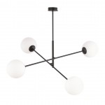 LAMPA SUFITOWA LINEAR 4-PUNKTOWA CZARNA/BIAŁE KULE EMIBIG