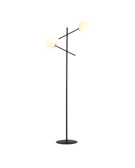 LAMPA PODŁOGOWA STOJĄCA LINEAR LP2 CZARNA/BIAŁE KULE EMIBIG