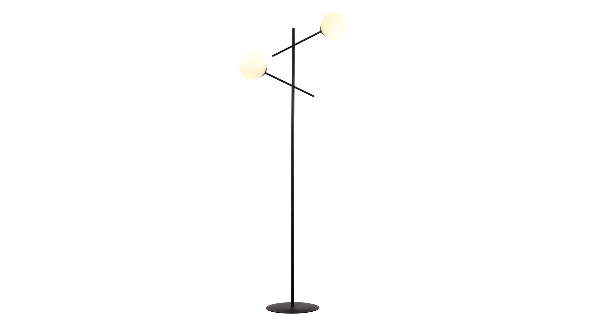 LAMPA PODŁOGOWA STOJĄCA LINEAR LP2 CZARNA/BIAŁE KULE EMIBIG