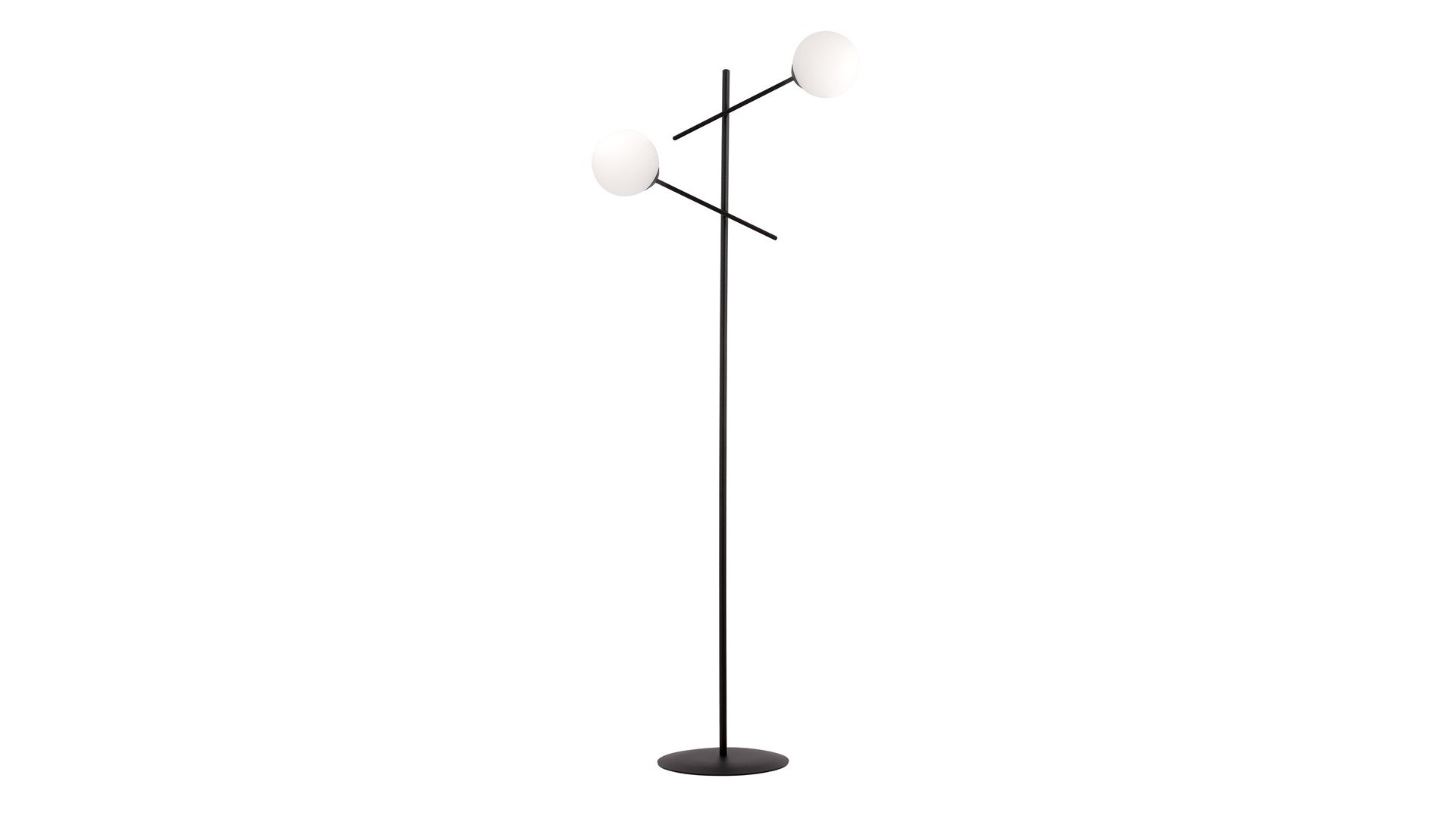 LAMPA PODŁOGOWA STOJĄCA LINEAR LP2 CZARNA/BIAŁE KULE EMIBIG