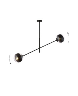 LAMPA SUFITOWA LINEAR 2-PUNKTOWA CZARNA/STRIPE EMIBIG