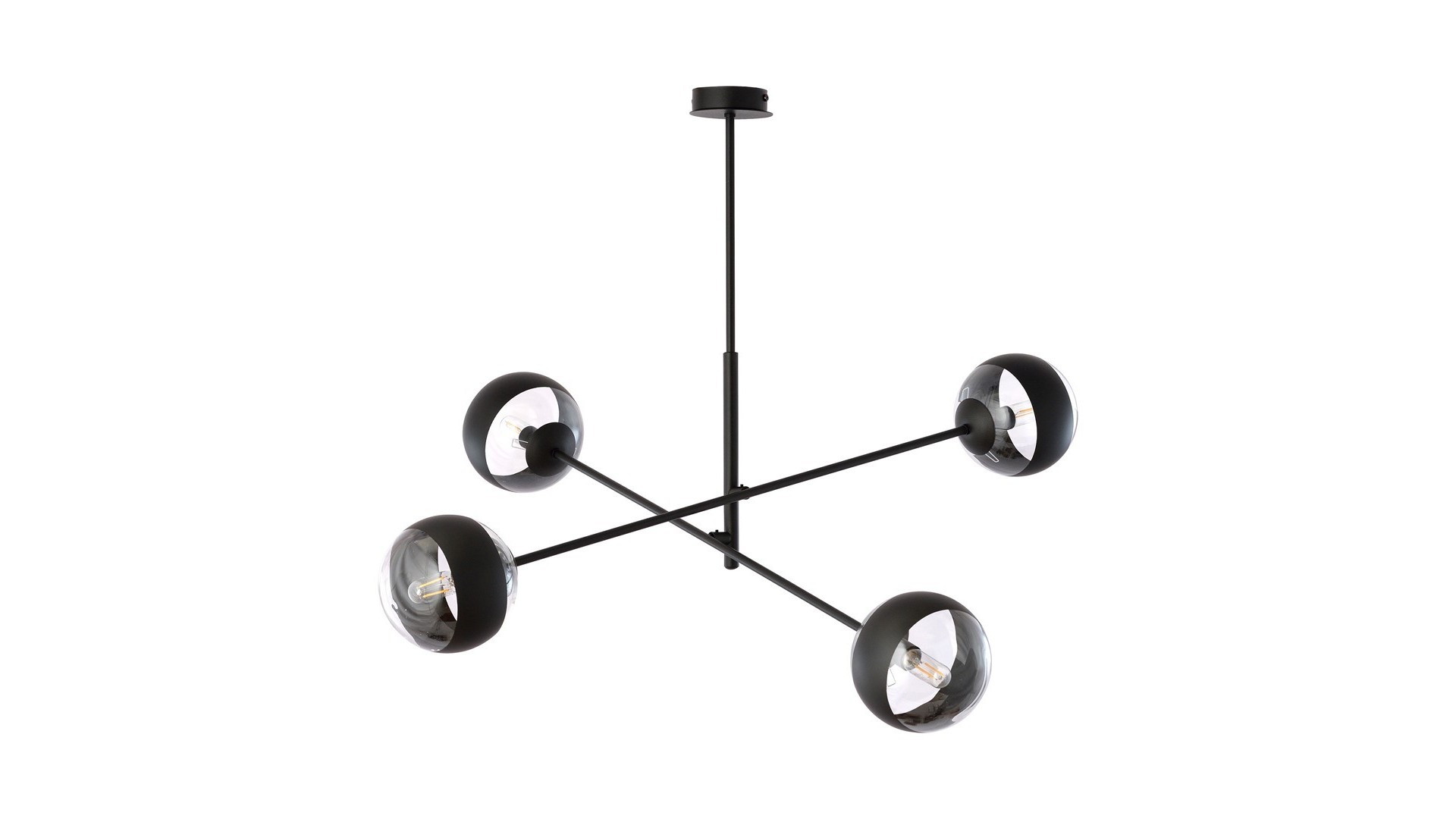 LAMPA SUFITOWA LINEAR 4-PUNKTOWA CZARNA/STRIPE EMIBIG