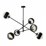 LAMPA SUFITOWA LINEAR 6-PUNKTOWA CZARNA/STRIPE EMIBIG