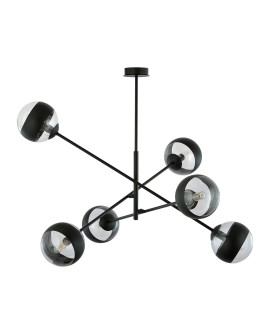 LAMPA SUFITOWA LINEAR 6-PUNKTOWA CZARNA/STRIPE EMIBIG