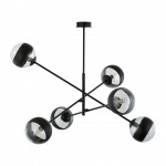 LAMPA SUFITOWA LINEAR 6-PUNKTOWA CZARNA/STRIPE EMIBIG