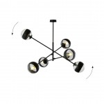 LAMPA SUFITOWA LINEAR 6-PUNKTOWA CZARNA/STRIPE EMIBIG