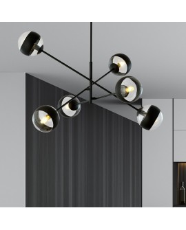 LAMPA SUFITOWA LINEAR 6-PUNKTOWA CZARNA/STRIPE EMIBIG