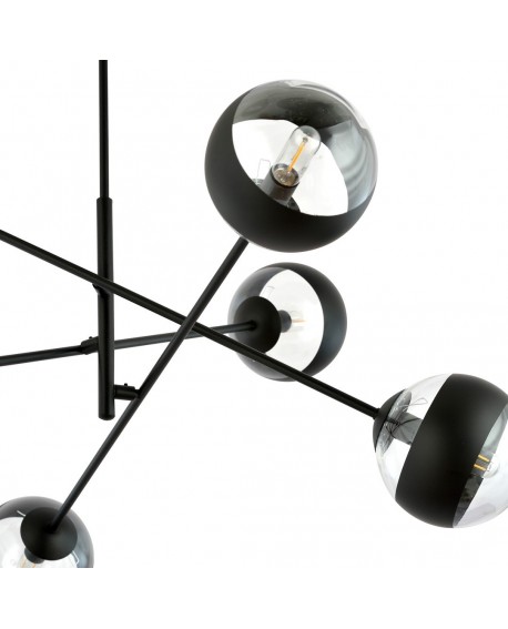 LAMPA SUFITOWA LINEAR 6-PUNKTOWA CZARNA/STRIPE EMIBIG