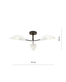 LAMPA SUFITOWA GOMEZ 3-PUNKTOWA BIAŁA/ZŁOTA EMIBIG