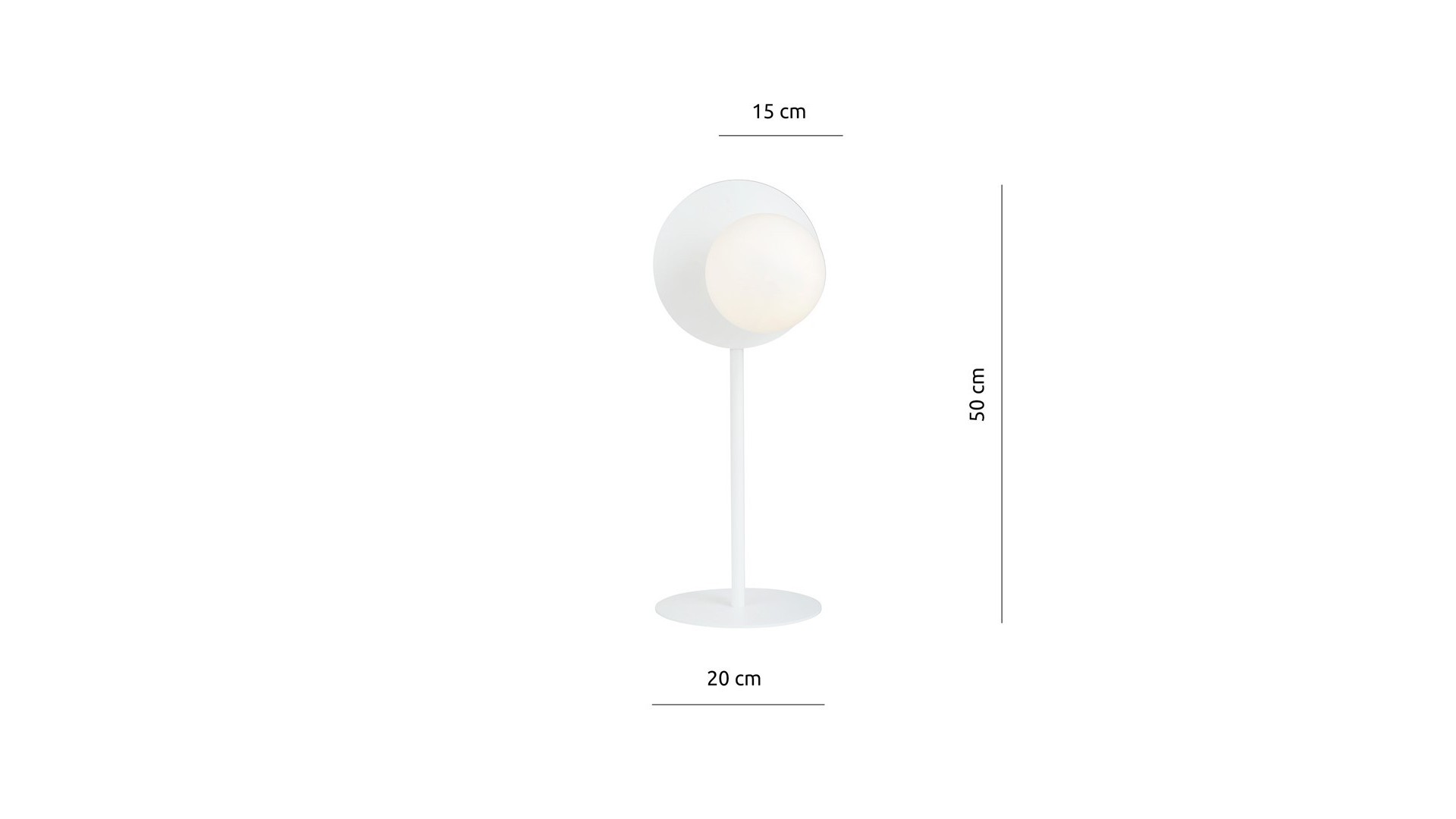 LAMPA BIURKOWA STOŁOWA OSLO LN BIAŁA/BIAŁA KULA EMIBIG