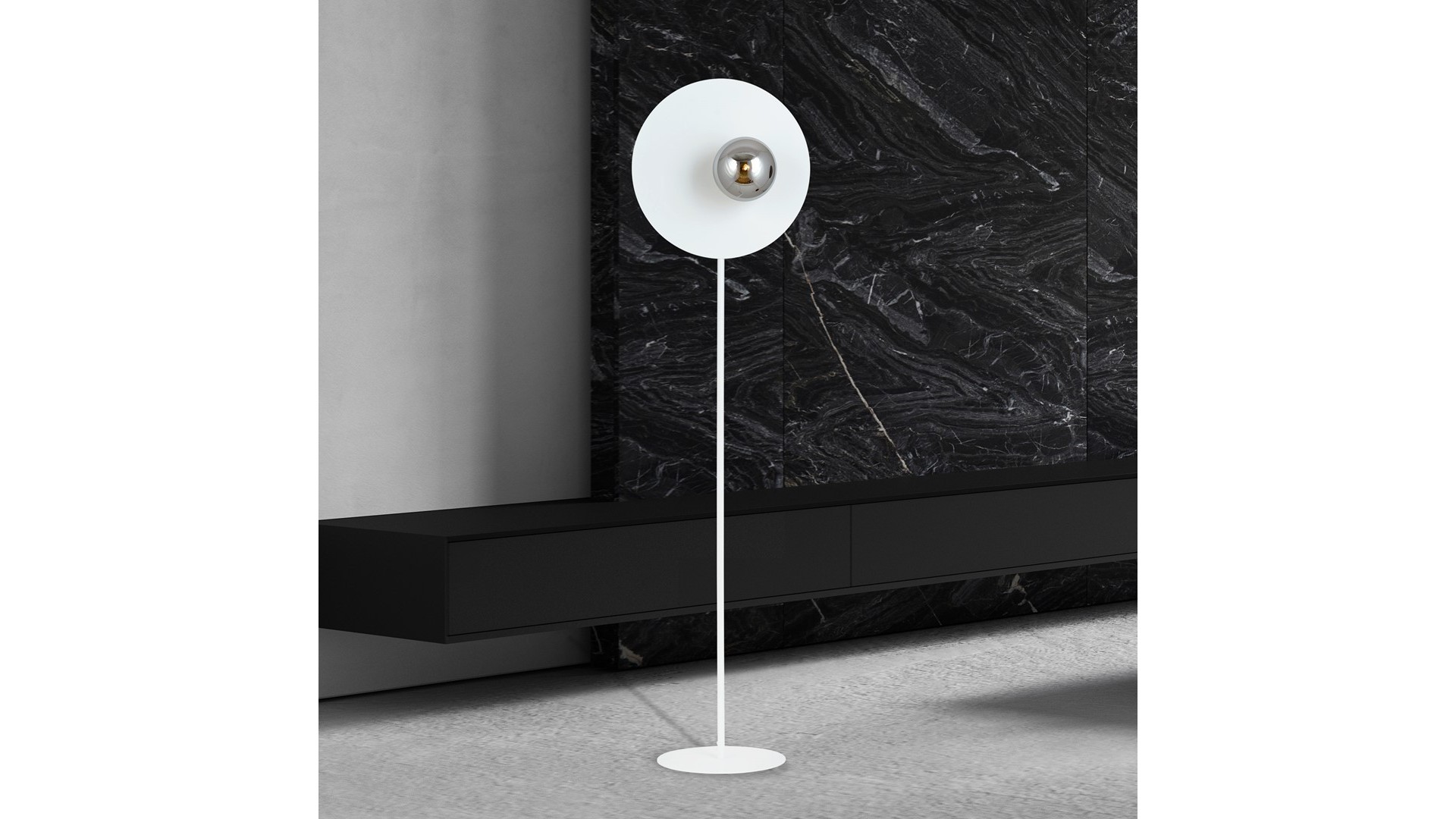 LAMPA PODŁOGOWA STOJĄCA OSLO LP BIAŁA/GRAFIT EMIBIG