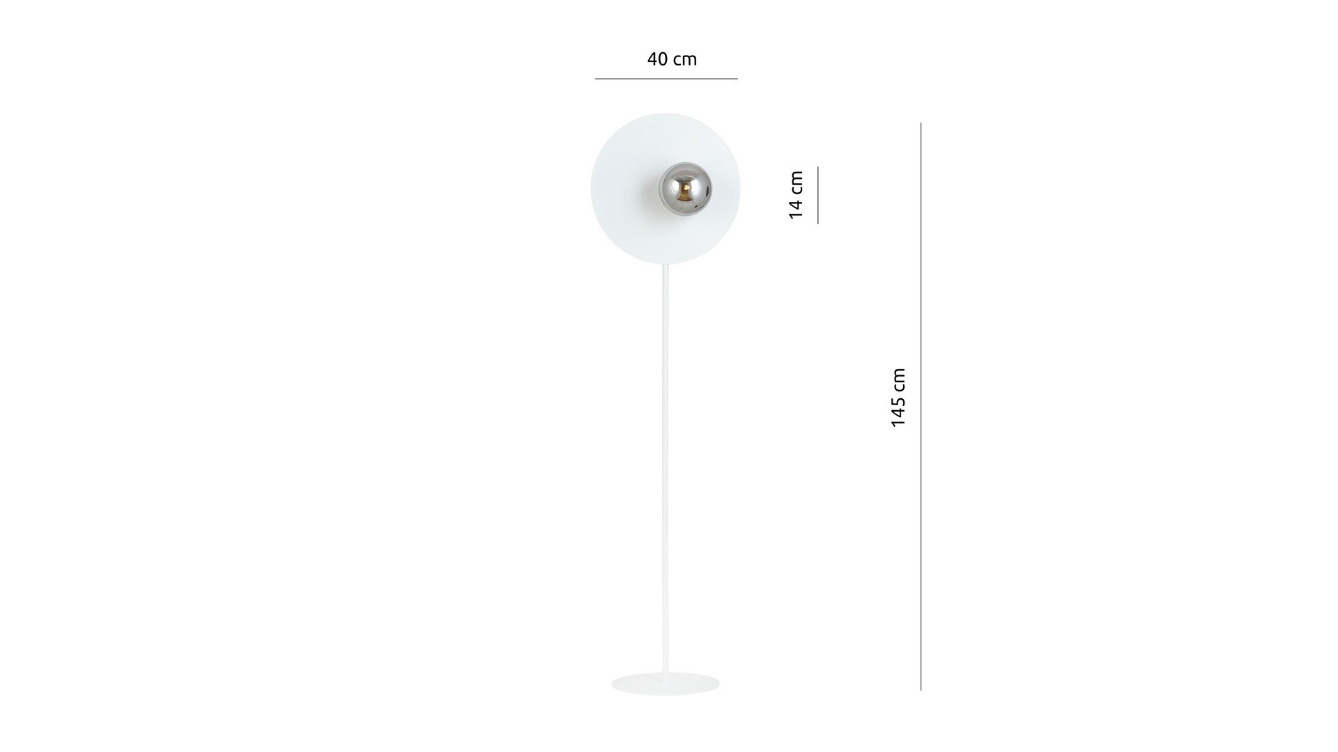 LAMPA PODŁOGOWA STOJĄCA OSLO LP BIAŁA/GRAFIT EMIBIG