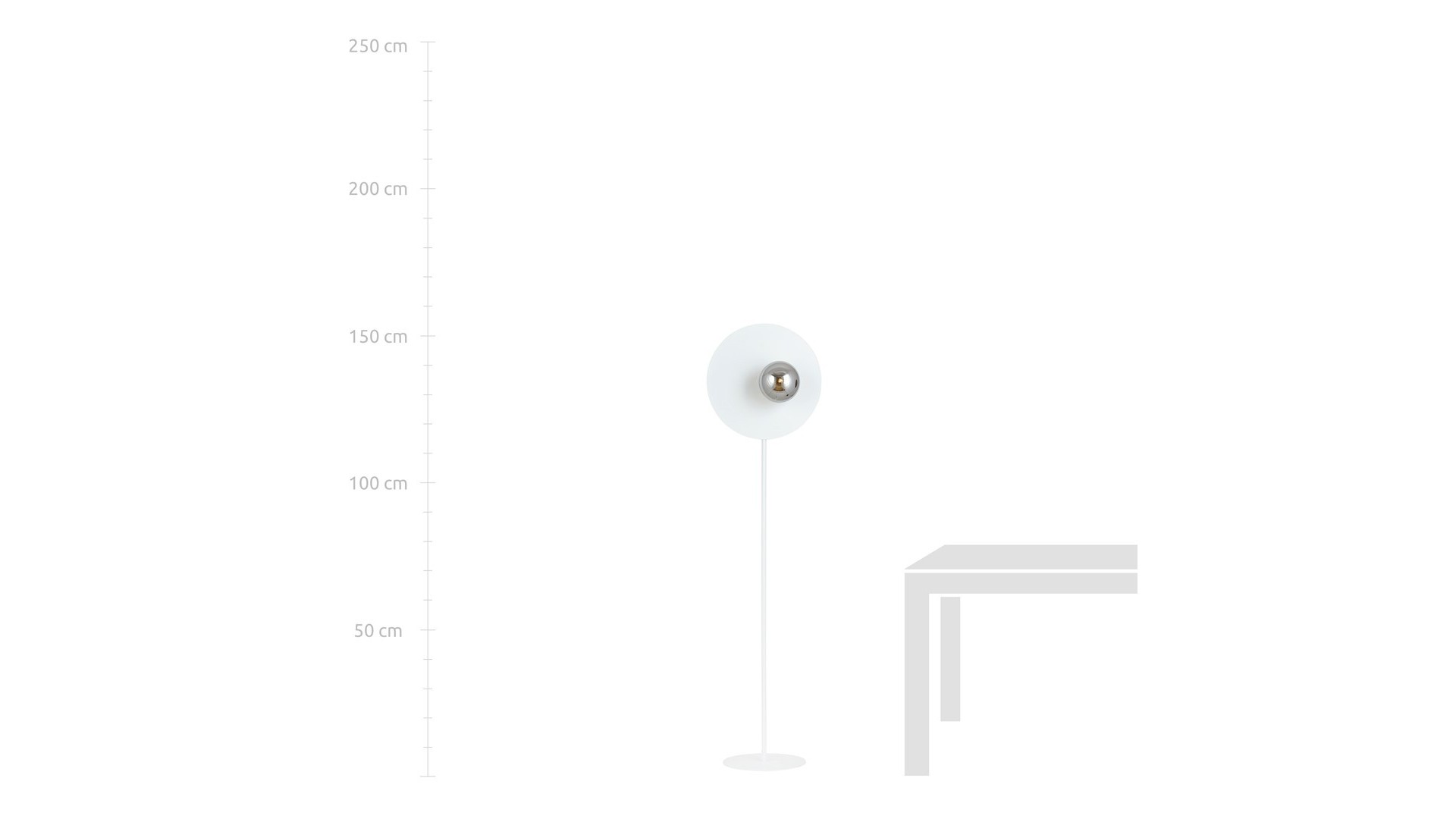 LAMPA PODŁOGOWA STOJĄCA OSLO LP BIAŁA/GRAFIT EMIBIG