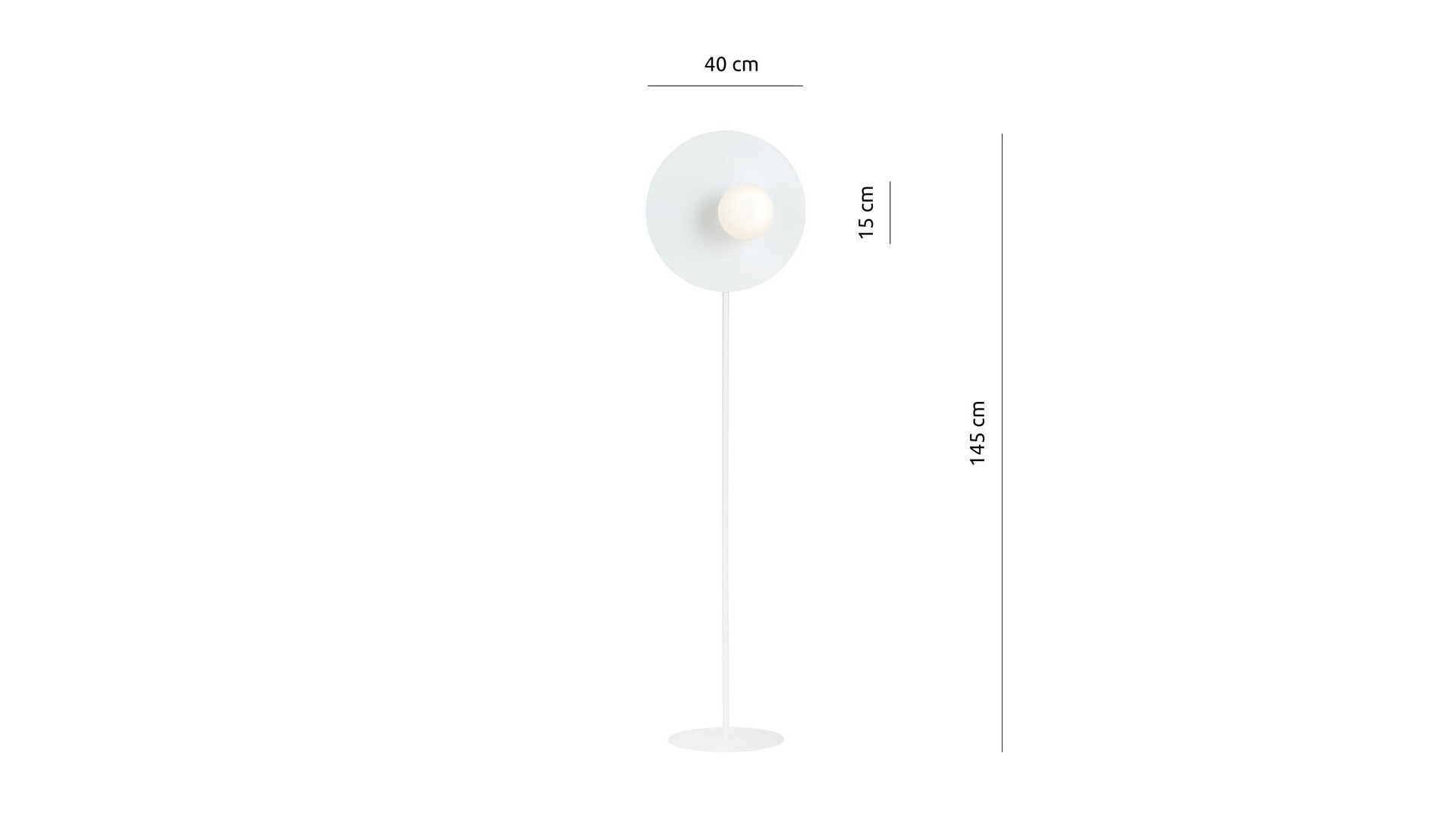 LAMPA PODŁOGOWA STOJĄCA OSLO LP BIAŁA/BIAŁA KULA EMIBIG