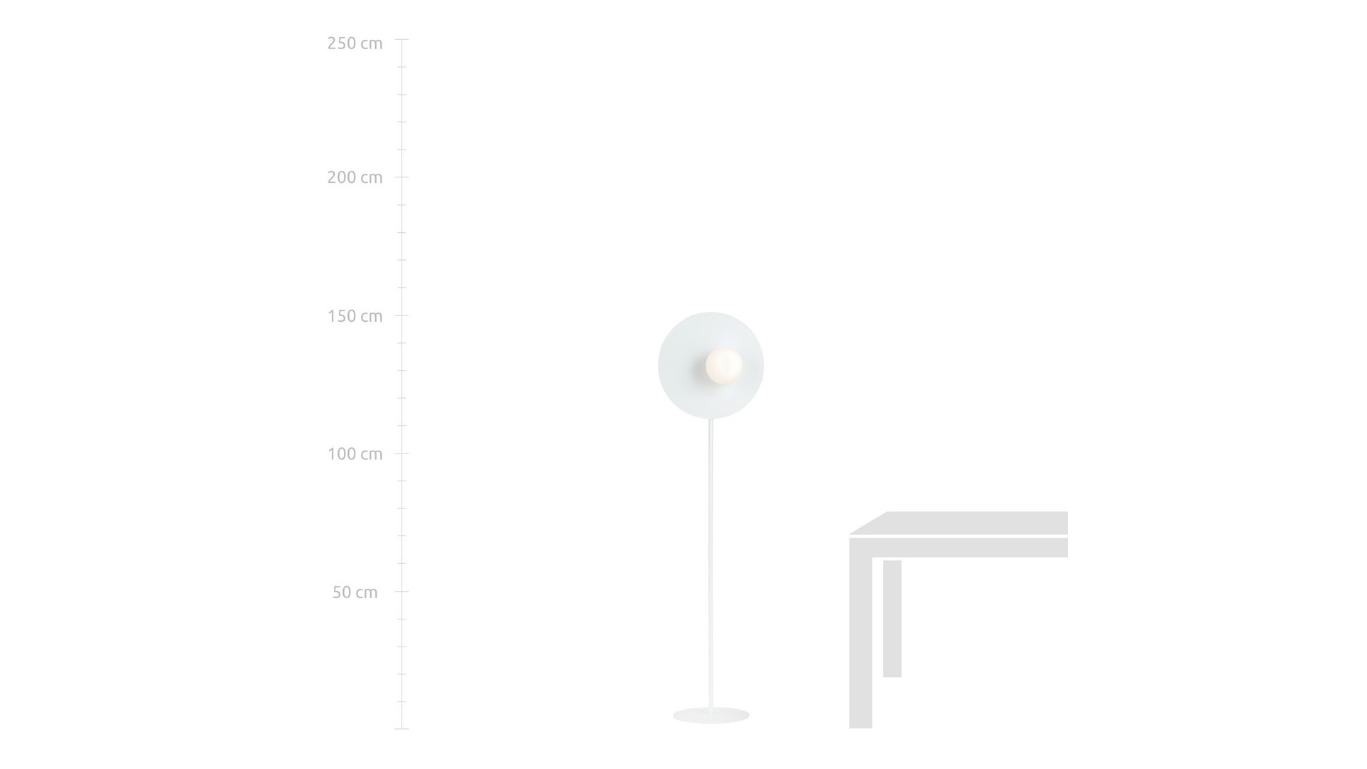 LAMPA PODŁOGOWA STOJĄCA OSLO LP BIAŁA/BIAŁA KULA EMIBIG