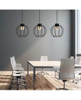 LAMPA WISZĄCA AJAX 3 CZARNA ZŁOTA EMIBIG