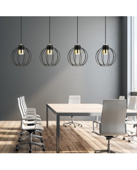 LAMPA WISZĄCA AJAX 4 CZARNA ZŁOTA EMIBIG