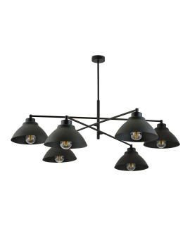 LAMPA SUFITOWA MAVERICK 6-PUNKTOWA CZARNA EMIBIG