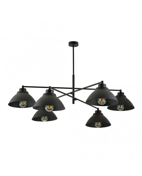 LAMPA SUFITOWA MAVERICK 6-PUNKTOWA CZARNA EMIBIG