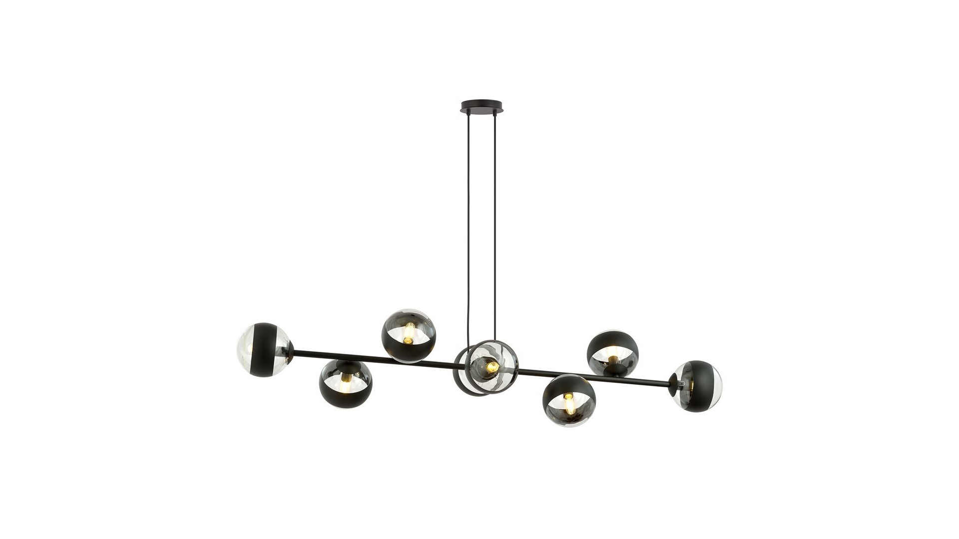 LAMPA WISZĄCA ROSSI 8 CZARNA STRIPE EMIBIG