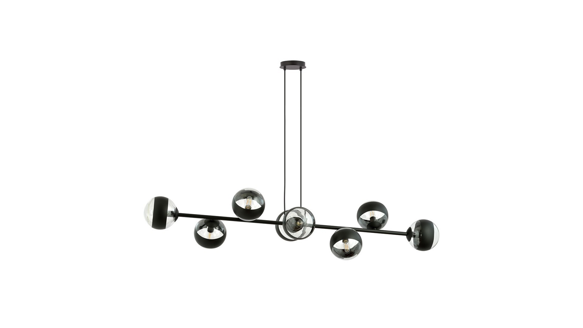 LAMPA WISZĄCA ROSSI 8 CZARNA STRIPE EMIBIG
