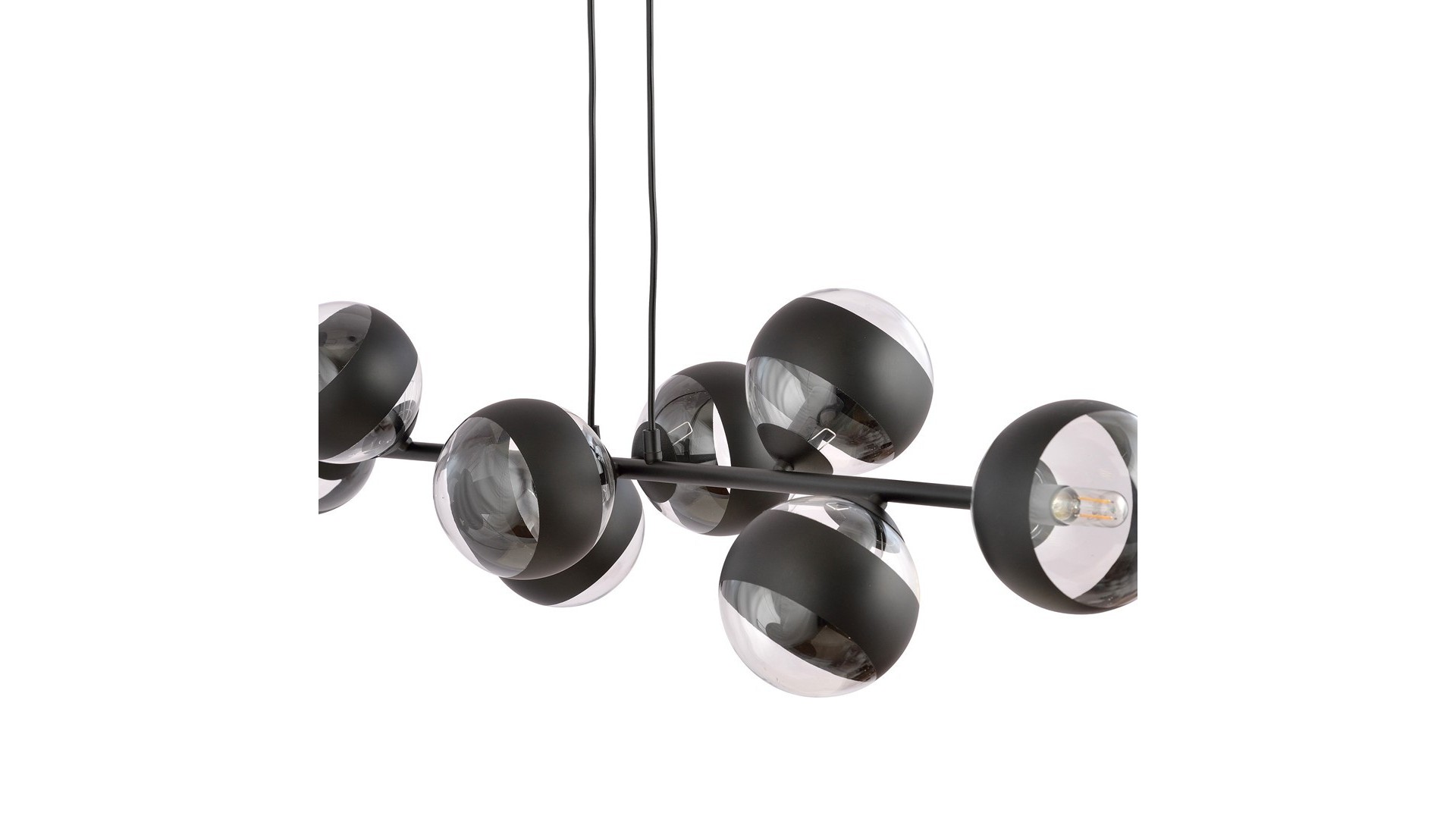 LAMPA WISZĄCA ROSSI 8 CZARNA STRIPE EMIBIG