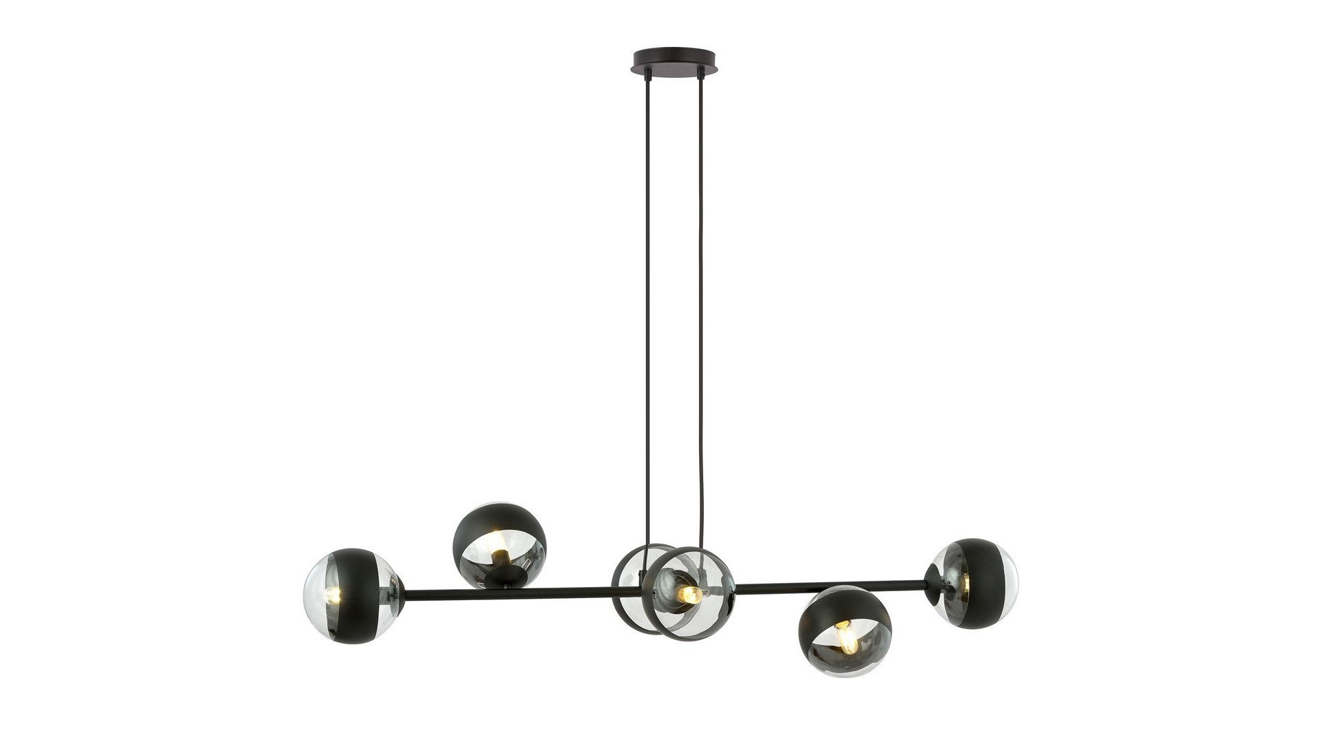 LAMPA WISZĄCA ROSSI 6 CZARNA STRIPE EMIBIG