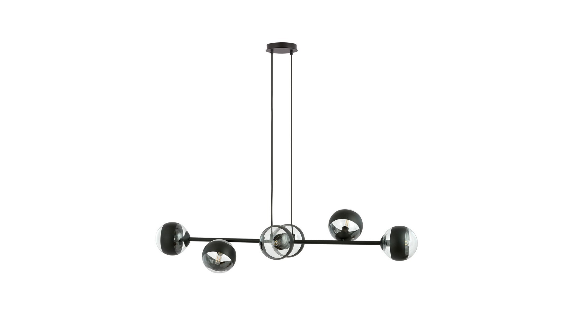 LAMPA WISZĄCA ROSSI 6 CZARNA STRIPE EMIBIG